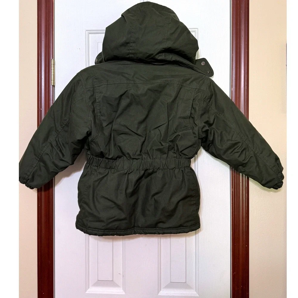 Pacific Trail Boys Olive Green Hooded Winter Jacket Plaid Lined Size L 7 296556‎